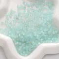 Perle in vetro smerigliato sfaccettato azzurro con finitura dorata per gioielli DIY - 4mm (circa 140 pezzi/10g) / Blu