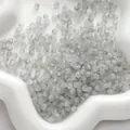 Perline di vetro smerigliato sfaccettato da 4mm in grigio fumo con glitter dorati DIY - 4mm (circa 140 pezzi/10g) / Grigio