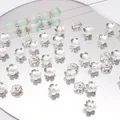 Copriperla a fiore argento per creazione gioielli fai-da-te, accessori bracciali - Spirale di Petalo 3D 8mm (Stile 21) / 20 Pezzi/Confezione (Apertura circa 1 mm) / Argento