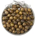 Deep brown natural wenge wood beads with fine grain for jewelry making and DIY projects - Green Sandalwood Round Beads