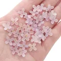 Perles de fleurs en acrylique violet clair de 9 mm avec feuille d'or pour bijoux DIY - 9mm (10g/Paquet, environ 80 pièces) / Violet Lavande