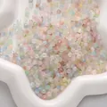 Perle in vetro smerigliato sfaccettato 4mm con foglia d'oro, colori macaron per gioielli - 4mm (circa 140 pezzi/10g) / Colori Misti Casuali