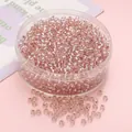 Perles de rocaille roses de 3mm en boîte ronde pour la création de bijoux DIY - 3mm (10g/paquet, env. 300 pièces) / Rose Clair