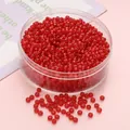 Perles de rocaille rouges 3mm avec doublure argentée en pot pour la création de bijoux DIY - 3mm (10g/paquet, env. 300 pièces) / Rouge