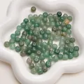 Green natural stone barrel beads for DIY jewelry making displayed in a white ceramic dish - 8x7mm (Hole approx 1mm, 5 Pieces/Pack) / Green Aventurine