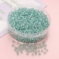 Perles de rocaille en verre bleu clair translucide 3mm pour création de bijoux DIY - 3mm (10g/paquet, env. 300 pièces) / Bleu Eau