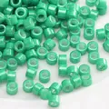 DIY 2-4mm cylindrical green glass beads with marbled stone texture for jewelry making - Emerald Green Textured Bugle Beads (Style20)