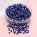 Perles de rocaille 3mm bleu foncé métallisé en boîte pour bijoux faits main - 3mm (10g/paquet, env. 300 pièces) / Bleu Saphir