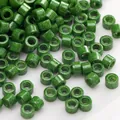 DIY 2-4mm grass green glass seed beads with marble texture for jewelry making - Grass Green Stone Texture Bugle Beads (Style23)