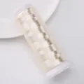 Fil de velours polyester blanc crème pour épingles à cheveux DIY et artisanat - Poche zippée