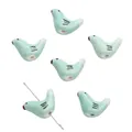 Light blue bird-shaped glazed ceramic beads for DIY jewelry and handmade crafts - 1 Piece Pack / Pigeon / 20x14mm (Aperture approx 1.5mm) / Blue Green with White Tail