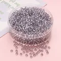 Perles de verre lavande 3mm en pot transparent pour la création de bijoux DIY faits main - 3mm (10g/paquet, env. 300 pièces) / Violet Clair