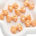 Kleurrijke acryl strikkralen in iriserend oranje voor handgemaakte sieraden - Stapelbaar ontwerp / Verpakking van 2 (29x22mm) / Oranjerood