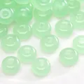 Translucent light green 2-4mm glass beads for DIY handmade jewelry and bracelets - Light Green Clear Flat Beads (Style35)