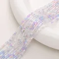 Pastel mixed faceted 2mm crystal square beads for DIY bracelets and earrings - 45cm/Strand, Approx. 180 Pcs, 2mm, Hole Approx. 0.5mm / Xitang End