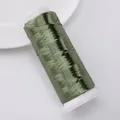 Fil de velours polyester vert herbe pour broderie DIY sur bobine en plastique blanc - Vert Armée