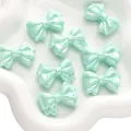 Mint green AB color acrylic bow beads for DIY bracelets and creative jewelry making - Stackable Design / Pack of 2 (29x22mm) / Green