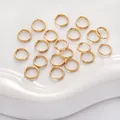 Gouden roestvrijstalen splitringen voor het maken van sieraden en DIY-accessoires - 0.7x7mm (10 Stuks/Verpakking)
