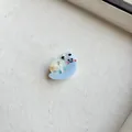 Cute cartoon blue snail hair clip made of resin for girls, stylish side hair accessory - Blue Snail