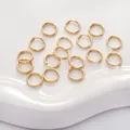 Gouden dubbele buigringen voor doe-het-zelf sieraden en kralen hanger verbinding - 0.8x8mm (10 Stuks/Verpakking)