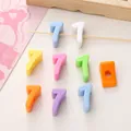 Perline colorate in acrilico con numeri per gioielli fai da te in vari colori pastello - Numero 7 / 5 pezzi/confezione (circa 14 mm L x 22 mm A) / Colori Misti Casuali