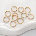 Gouden dubbele buigringen van roestvrij staal voor DIY sieraden maken en hangers - 1.0x12mm (10 Stuks/Verpakking)