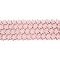 Perles en turquoise synthétique rose en forme d'étoile avec texture marbrée pour bijoux - Pentagramme (15mm)