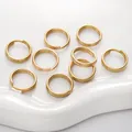 Gouden dubbele buigringen voor DIY sieraden maken en sleutelhanger accessoires - 1.5x15mm (10 Stuks/Verpakking)