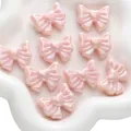 DIY colorful acrylic pink heart bow beads for handmade jewelry making kits - Heart Shape / Pack of 2 (28x22mm) / Pink