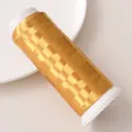 Fil de velours polyester pour épingles à cheveux DIY en finition soie jaune doré - Or 3 / Environ 1200m 1 Rouleau/Paquet