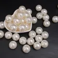 Perle tonde bianche lucide in ABS per gioielli fai da te e bracciali artigianali - Perline rotonde / 20mm (10 Pezzi/Confezione) / Beige