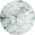 Frosted white 2-4mm glass seed beads for handmade DIY bracelets and jewelry accessories - 3mm (Hole 1mm) / Style 01 / 10g/Pack (Approx. 220 pcs) / Matte White