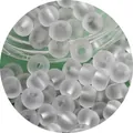 DIY frosted translucent white glass seed beads 2-4mm for handmade jewelry crafting - 3mm (Hole 1mm) / Style 02 / 10g/Pack (Approx. 220 pcs) / Translucent Frosted