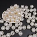 Perle tonde bianche finta madreperla con foro per creazione gioielli fai-da-te - Perline rotonde / 16mm (20 Pezzi/Confezione) / Beige