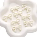 Pack of 8 iridescent AB colorful acrylic bow charms with stars for DIY jewelry - Star Shape / Pack of 5 (34x20mm) / Beige