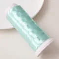 Fil de velours bleu glace en polyester pour épingles à cheveux DIY sur bobine - Aqua / Environ 1200m 1 Rouleau/Paquet