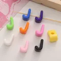 Perline colorate in acrilico con lettera J per braccialetti fai da te e gioielli fatti a mano - Lettera J / 10 pezzi/confezione (circa 14-21 mm L x 20-21 mm A) / Colori Misti Casuali