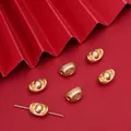 Matte gold sycee shaped spacer beads for traditional DIY bracelet and necklace making - Matte Gold Ingot (FGT658) / 12x7mm (1 Piece/Pack)