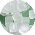 2-4mm translucent matte white glass beads for DIY jewelry and beaded necklaces - Frosted Translucent White Square