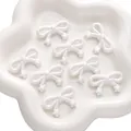 Acrylic AB colorful bow beads with star detail for DIY jewelry making set of 8 - Star Shape / Pack of 5 (34x20mm) / White