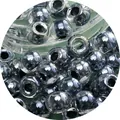 2-4mm DIY glass seed beads in dark grey and clear dual-tone finish for jewelry - Dark Gray Transparent Two-Tone