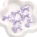 Charming iridescent light purple acrylic bow beads set for DIY handmade jewelry crafts - Ribbon Shape / Pack of 5 (32x24mm) / Purple