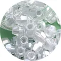 Faceted silver core transparent glass seed beads for DIY jewelry making and handmade crafts - Abacus Silver Lined Transparent