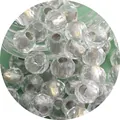 2-4mm faceted clear glass beads with metallic gold silver inner core for DIY crafts - Metal Core Transparent Outer