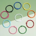Colorful alloy spring ring keychains in ten vibrant finishes for DIY jewelry making - Iron Painted Open Key Ring Style (FKY107) / 10 Pieces/Pack (30mm) / Multicolor