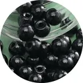 Black glass beads with fine texture and center holes for DIY jewelry and necklaces - Textured Black Round