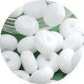 White translucent 2-4mm glass seed beads with center hole for DIY jewelry making - Milky White Translucent Spacer