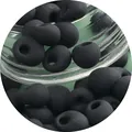 Matte black round glass seed beads for DIY handmade jewelry necklace bracelets - Black Matte Round Beads