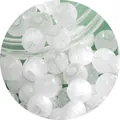 Transparent white 2-4mm seed beads with vertical stripe texture for DIY jewelry making - Vertical Striped Transparent