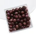 Deep purple starry resin beads with golden swirl texture in a transparent box - Round Beads / 10 Pieces (Approx. 12mm, Hole 2mm) / Dark Purple Quicksand Pattern